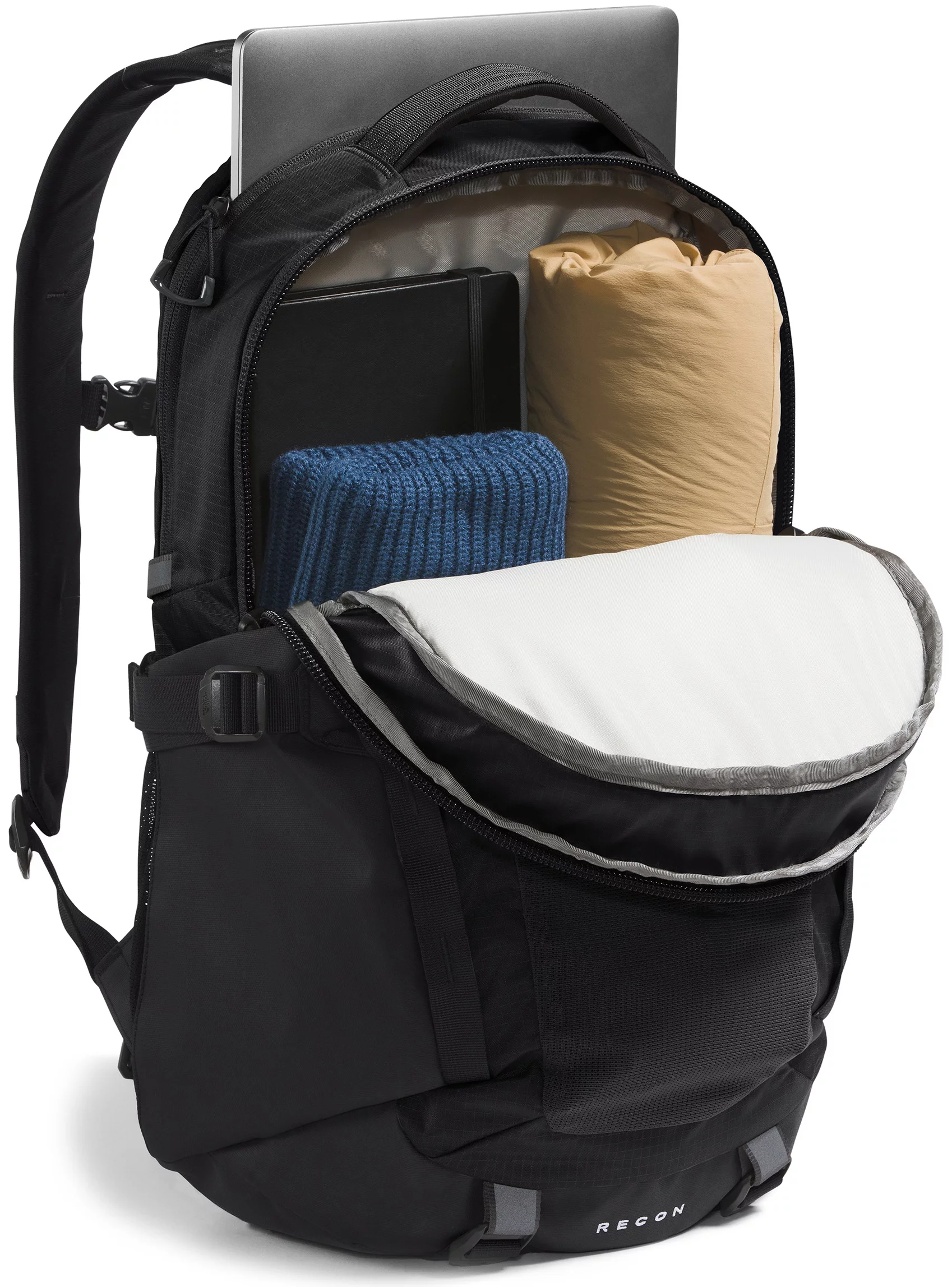 black women's north face backpack The North Face Women's Solid State Laptop Backpack, Black/Rose Gold main image 0