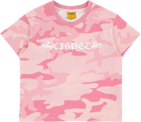 Carpet Women's Trampstamp Girls T-Shirt - pink camo - view large