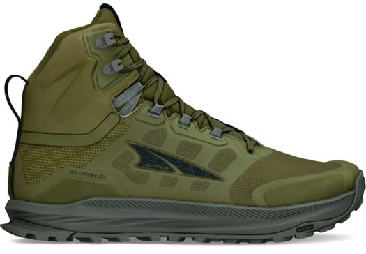 Altra Men's Lone Peak 9 Waterproof Mid Trail Running Shoes - green - view large