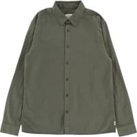Rhythm Classic Linen L/S Shirt - forest green
