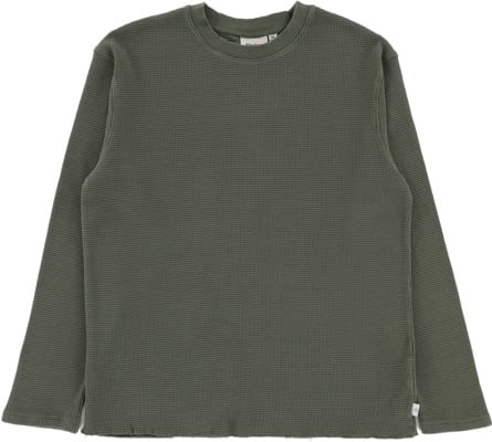 Rhythm Classic Waffle Knit L/S T-Shirt - forest green - view large