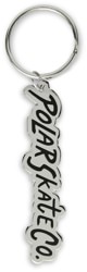 Polar Skate Co. Surf Logo Keychain - silver/black