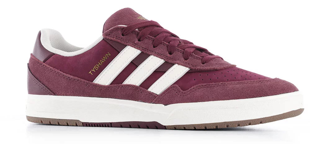 Adidas Tyshawn II Skate Shoes - maroon/chalk white/gold metallic | Tactics