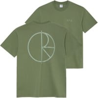 Polar Skate Co. Contrast Stroke Logo T-Shirt - moss green