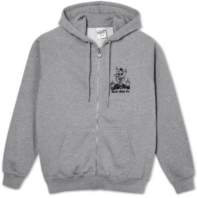 Polar Skate Co. Devil Man Zip Hoodie - heather grey - view large