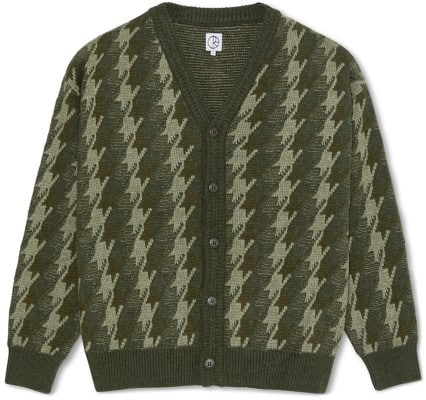 Polar Skate Co. Houndstooth Louis Cardigan Sweater - green - view large