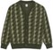 Polar Skate Co. Houndstooth Louis Cardigan Sweater - green