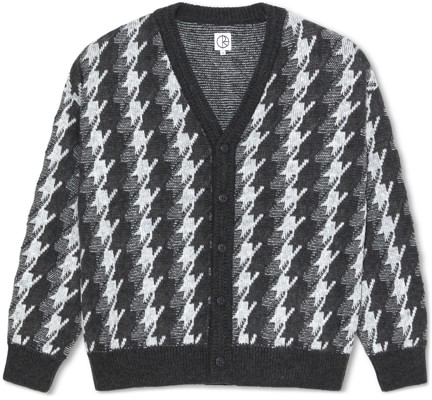 Polar Skate Co. Houndstooth Louis Cardigan Sweater - grey - view large