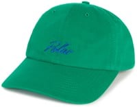 Polar Skate Co. Varsity Logo Sai Strapback Hat - emerald/blue