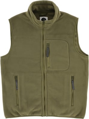 Polar Skate Co. Basic Fleece Vest Jacket - army green - view large