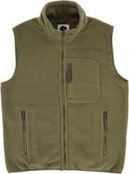 Polar Skate Co. Basic Fleece Vest Jacket - army green