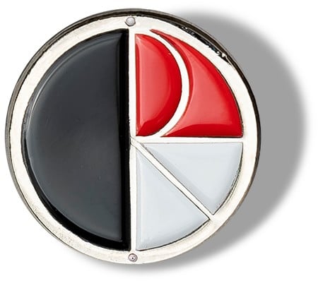 Polar Skate Co. Fill Logo Pin - silver/black/red - view large