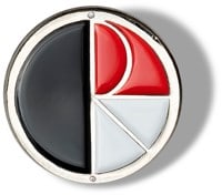 Polar Skate Co. Fill Logo Pin - silver/black/red