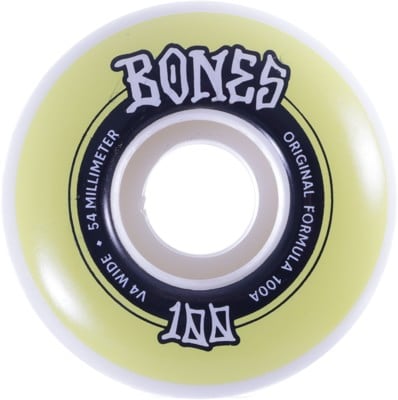 Bones 100's OG Formula V4 Wide Skateboard Wheels - view large