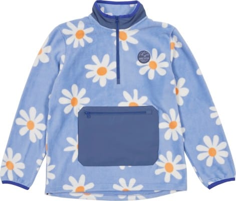 Airblaster Fleece Pullover Half Zip Sweatshirt - thistle big daisy - view large
