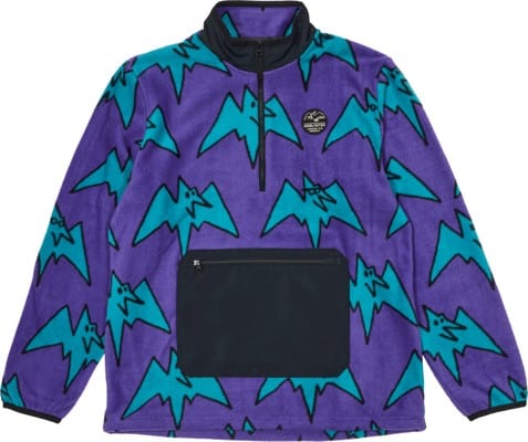 Airblaster Fleece Pullover Half Zip Sweatshirt - big terry purps - view large
