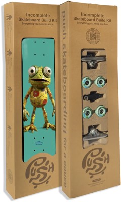 Push Frogster Incomplete 7.75 Complete Skateboard - teal - view large