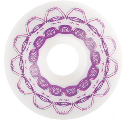 Pig Leabres 3D Conical Shape Skateboard Wheels - white (99a) - view large