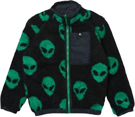 Airblaster Youth Double Puffling Reversible Fleece Jacket - big alien - view large