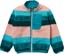 Airblaster Youth Double Puffling Reversible Fleece Jacket - ocean blush stripe
