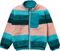Airblaster Youth Double Puffling Reversible Fleece Jacket - ocean blush stripe