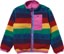 Airblaster Youth Double Puffling Reversible Fleece Jacket - rainbow stripe/pink