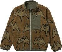 Airblaster Youth Double Puffling Reversible Fleece Jacket - tan big terry