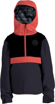 Airblaster Youth Trenchover Snowboard Jacket - black/hot coral - view large