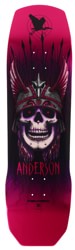 Powell Peralta Andy Anderson Heron Skull 9.13 Skateboard Deck - pink foil