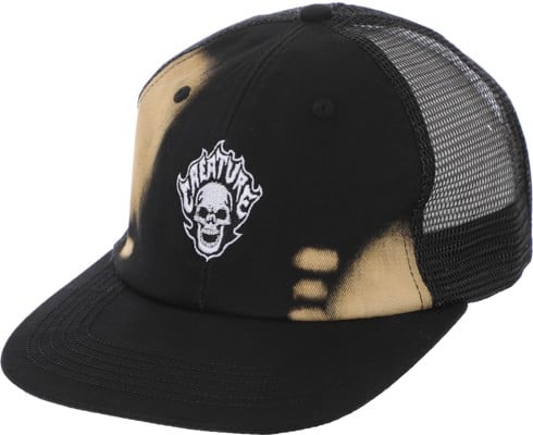 Creature Bonehead Flame Trucker Hat - greasy black - view large