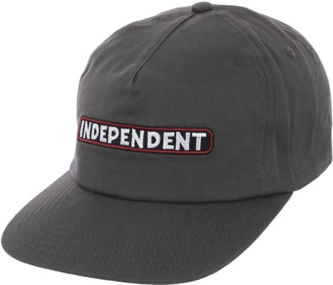 Independent Bar Logo Snapback Hat - charcoal - view large