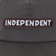 Independent Bar Logo Snapback Hat - charcoal - front detail