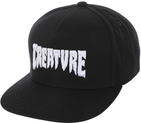 Creature Mono Logo Snapback Hat - black - view large