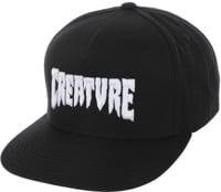 Creature Mono Logo Snapback Hat - black