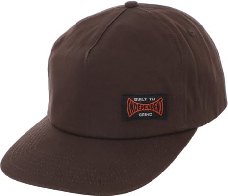 Independent Built To Grind Snapback Hat - chocolate - view large
