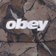 Obey Delta Snapback Hat - fence camo - front detail