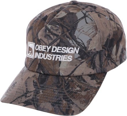 Obey Design Industries Strapback Hat - fence camo multi - view large