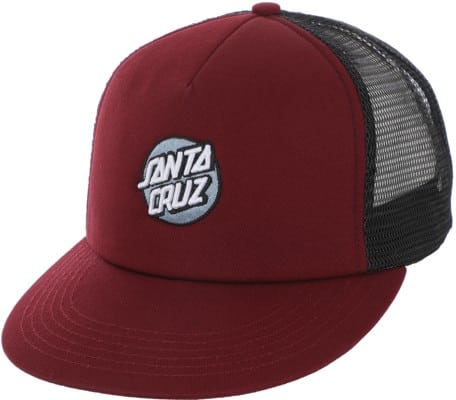 Santa Cruz Cruz Embroidered Trucker Hat - maroon/slate - view large