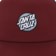 Santa Cruz Cruz Embroidered Trucker Hat - maroon/slate - front detail