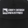 Obey Design Industries Strapback Hat - black - front detail