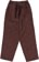Polar Skate Co. No Comply Surf Pants - brown - reverse
