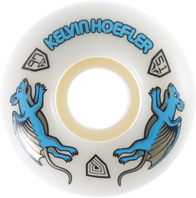 Powell Peralta Hoefler Nano Rats AV1 Narrow Ride Patch Skateboard Wheels - off white (97a) - view large