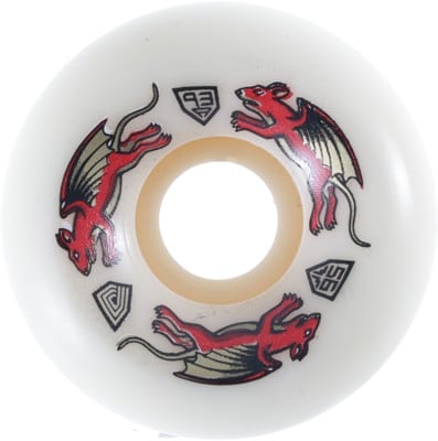 Powell Peralta Nano Rat AV6 Wide Ride Patch Skateboard Wheels - white (93a) - view large