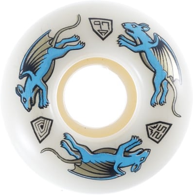 Powell Peralta Nano Rat Dragon Formula V4 Skateboard Wheels - white/blue (97a) - view large