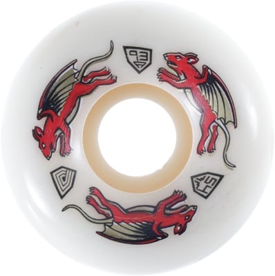 Powell Peralta Nano Rat Dragon Formula V6 Skateboard Wheels - white/red (93a) - view large