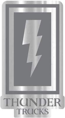 Thunder Boxed Bolt Sticker - chrome - view large