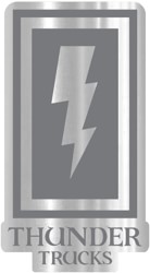 Thunder Boxed Bolt Sticker - chrome