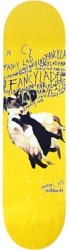 Fancy Lad Cats Feeding 8.1 Skateboard Deck - yellow