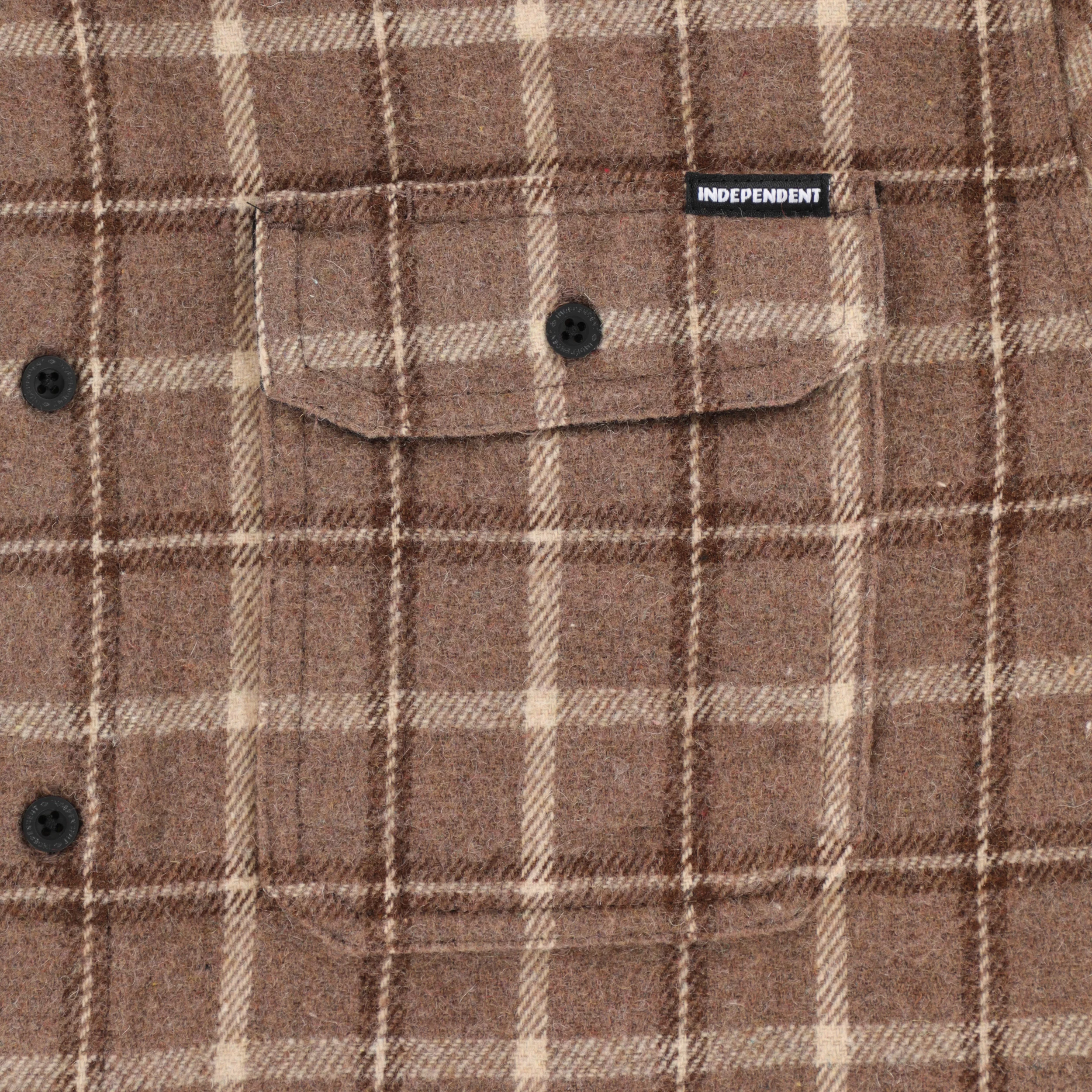 Independent Belmont Flannel Shirt - brown/tan | Tactics