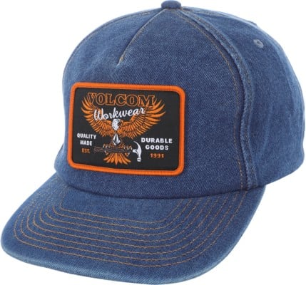 Volcom Hammered Work Snapback Hat - dust bowl indigo - view large